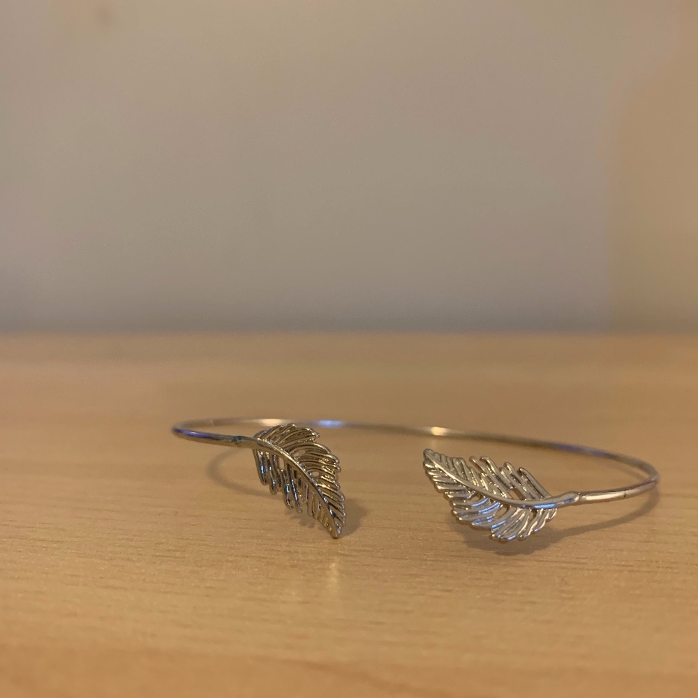 Silver Leaf Cuff